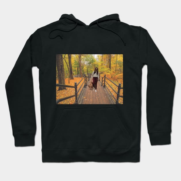 Fall Forest/ Autumn Park Hoodie by GoodyL